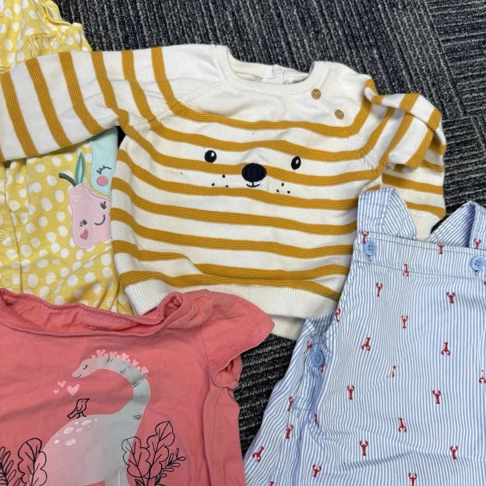 18 Mo Baby Girl Clothing Lot 9‎ Pcs Mixed Brands Carters Nike 4th July Lobster